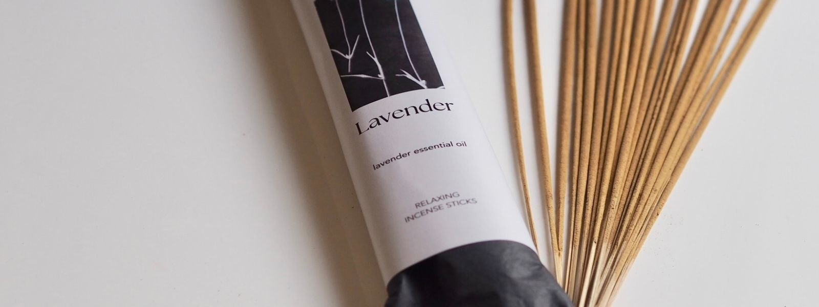 Lavender Incense sticks in black and white packaging by Wild Planet Aromatherapy
