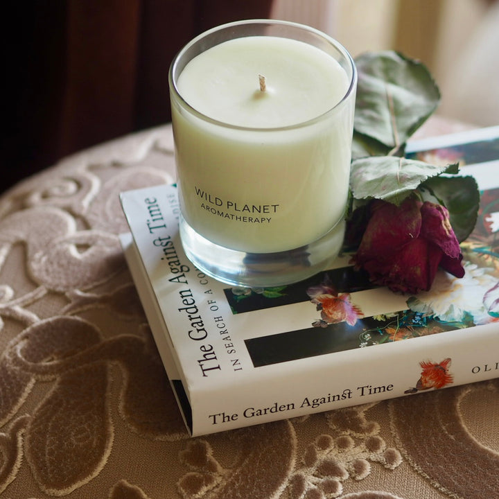 Soothing Rose Aromatherapy Candle With Essential Oils - Vegan Candle