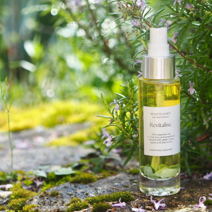 Revitalise Citrus Aura Spray with crystals | Wild Planet Aromatherapy Aura Spray
