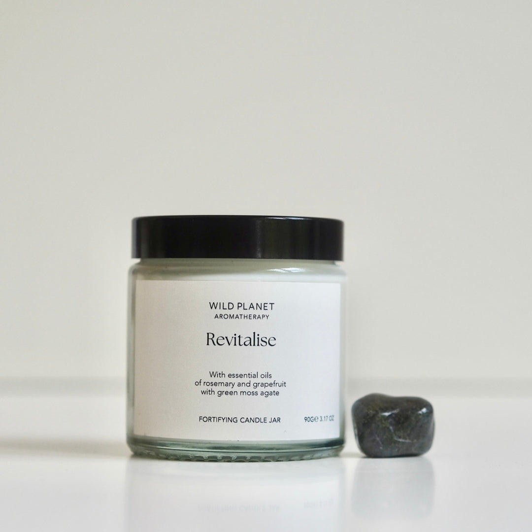 Grapefruit Rosemary Crystal Candle | Wild Planet Aromatherapy  Candle