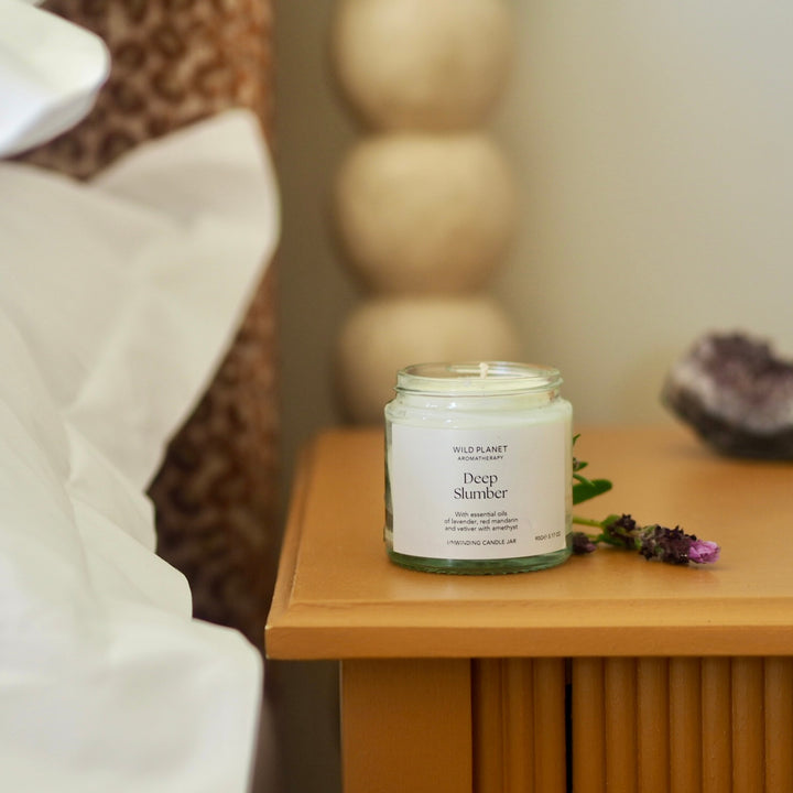 Relaxing aromatherapy candles with crystals Candle Jar