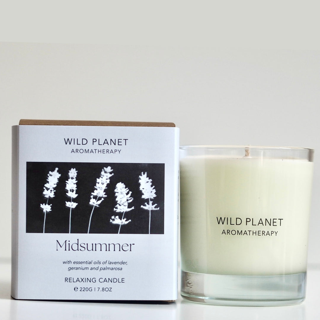Midsummer Lavender Geranium Candle | Wild Planet Aromatherapy Scented Candle