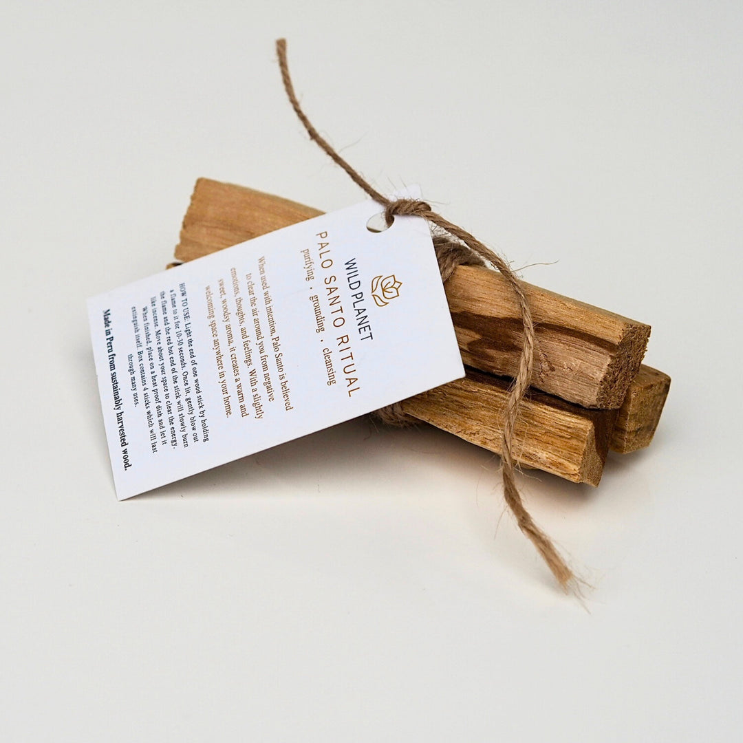 Palo Santo Sticks For Cleansing & Rituals by Wild Planet Aromatherapy Smudging