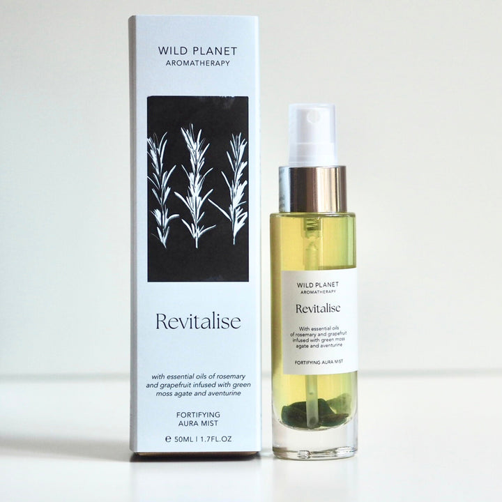 Revitalise Citrus Aura Spray with crystals | Wild Planet Aromatherapy Aura Spray
