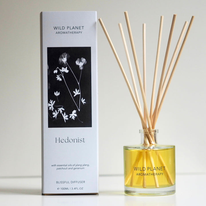 Hedonist natural floral reed diffuser | Wild Planet Aromatherapy  Reed Diffuser