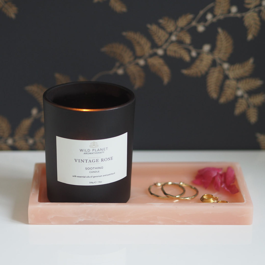 Vintage Rose Soothing Candle | Wild Planet Aromatherapy UK Candle