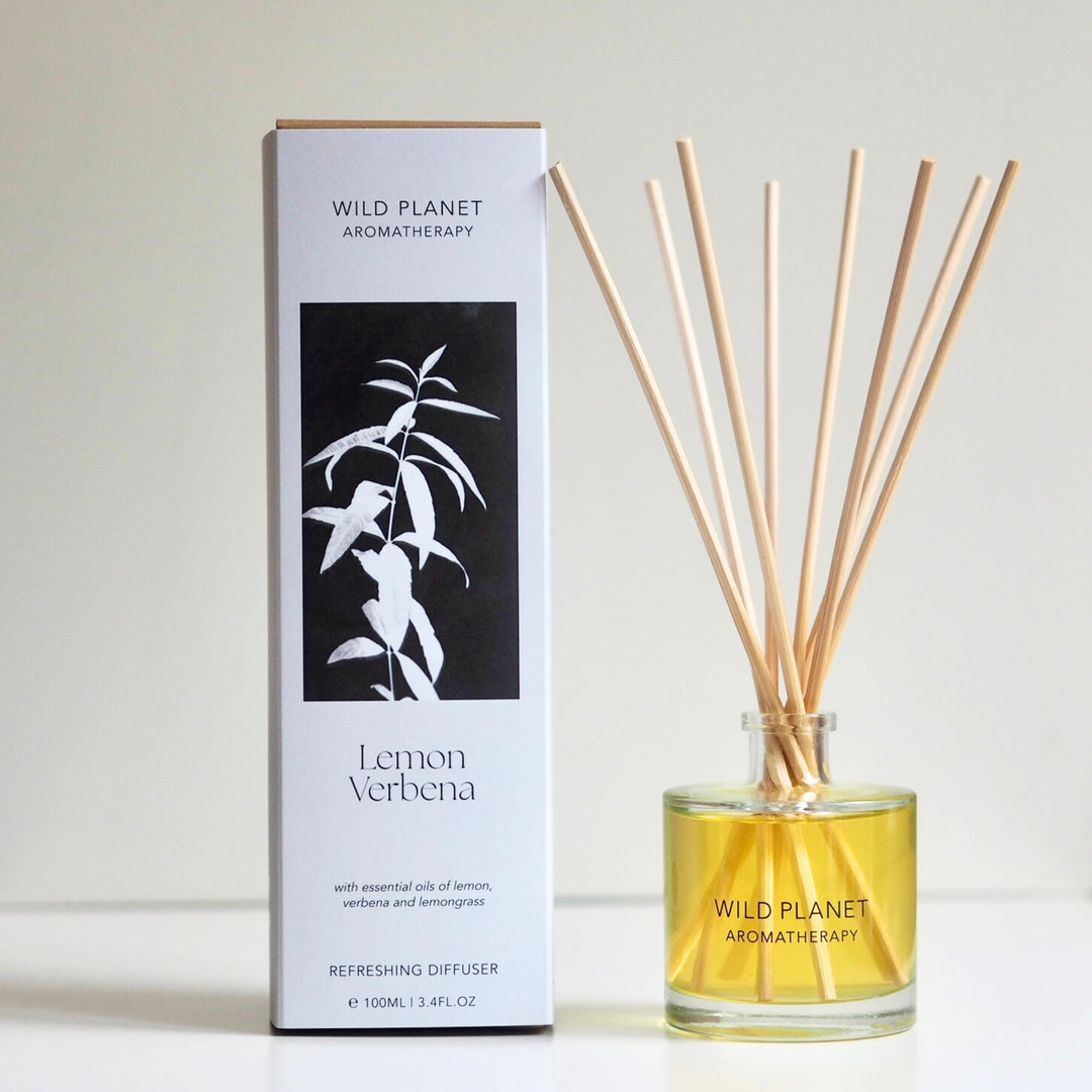 Lemon Verbena Diffuser with essential oils | Wild Planet Aromatherapy Reed Diffuser