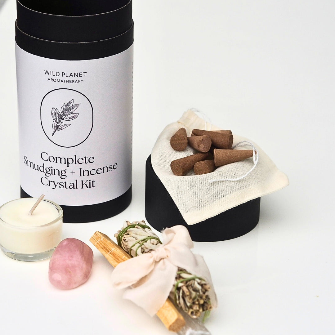 Smudging Incense Crystal Kit | Wild Planet Aromatherapy incense
