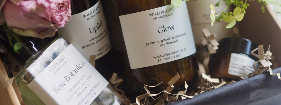 selection of bath and body products by Wild Planet Aromatherapy