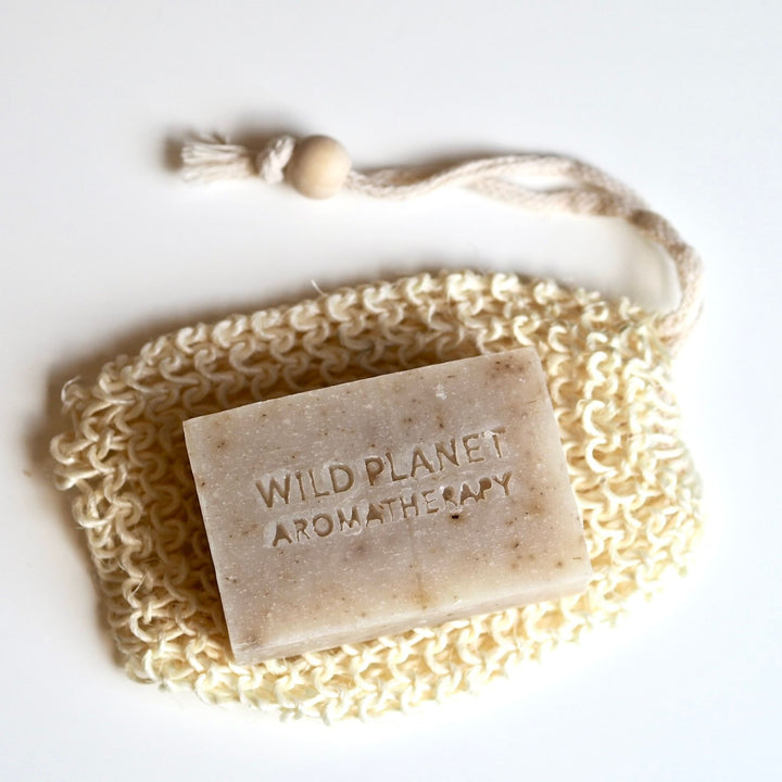 Lavender Natural Soap Bar in Sisal Bag