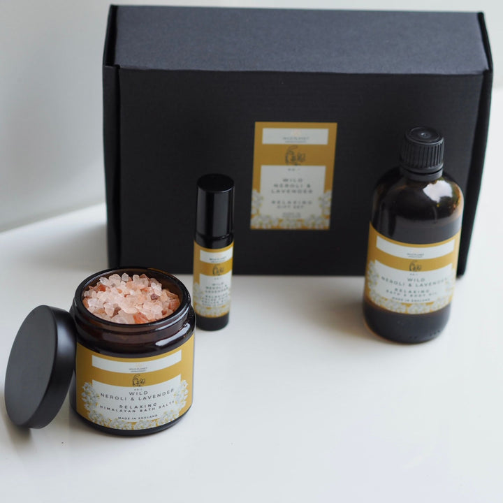 Bath and Body Gift Box - Wild Neroli & Lavender by Wild Planet  Bath Salts and Massage oil