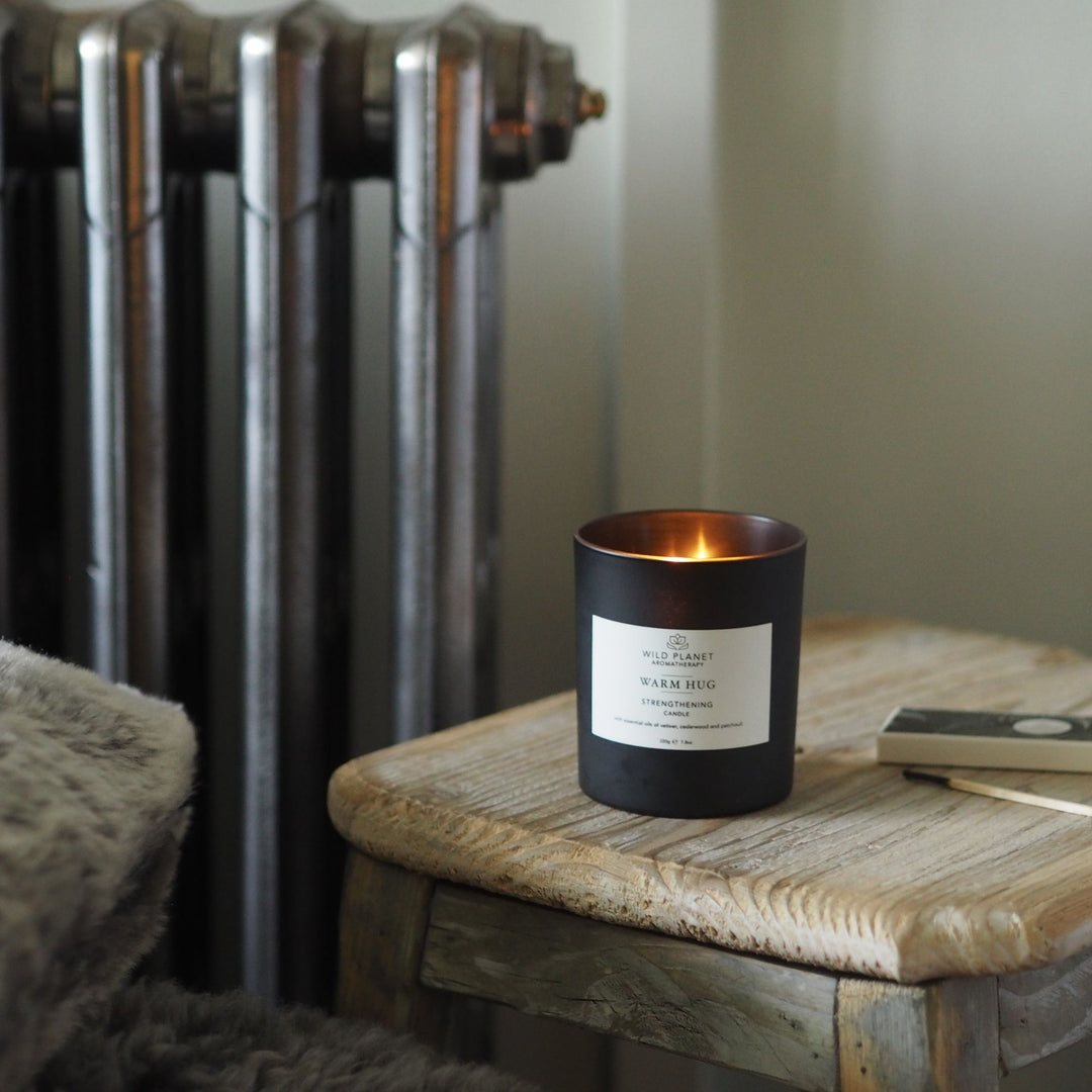 Warm Hug Strengthening Vetiver Candle | Wild Planet Aromatherapy UK Candle
