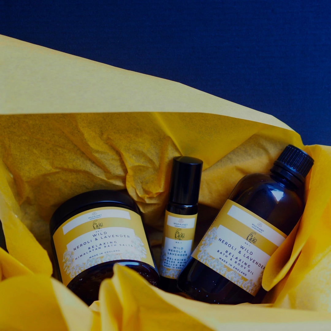 Bath and Body Gift Box - Wild Neroli & Lavender by Wild Planet  Bath Salts and Massage oil
