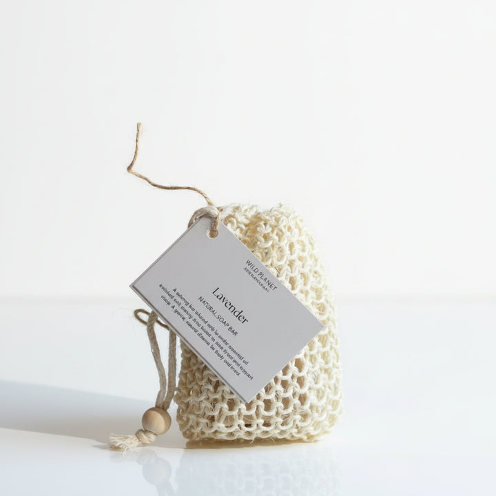 Lavender Natural Soap Bar in Sisal Bag