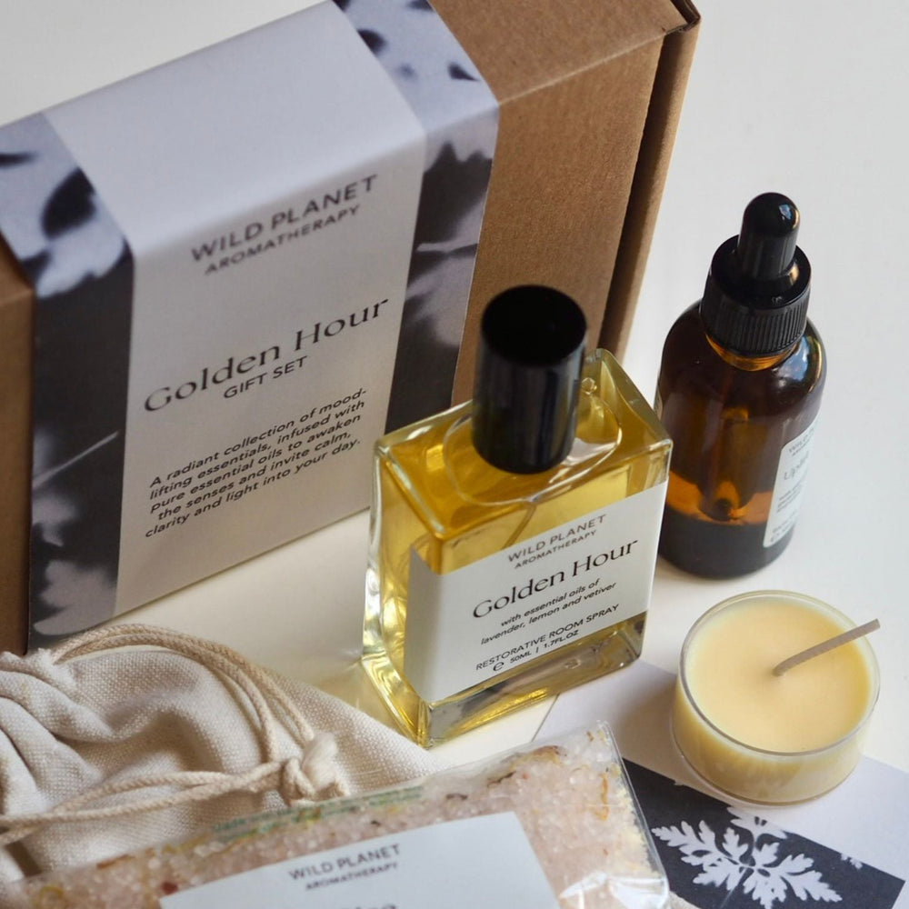 Golden Hour Uplifting Aromatherapy Gift Set by Wild Planet Gift