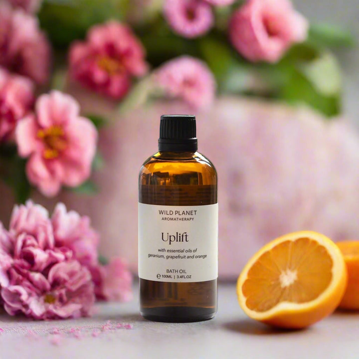 Uplift Floral Citrus Bath Oil | Wild Planet Aromatherapy  