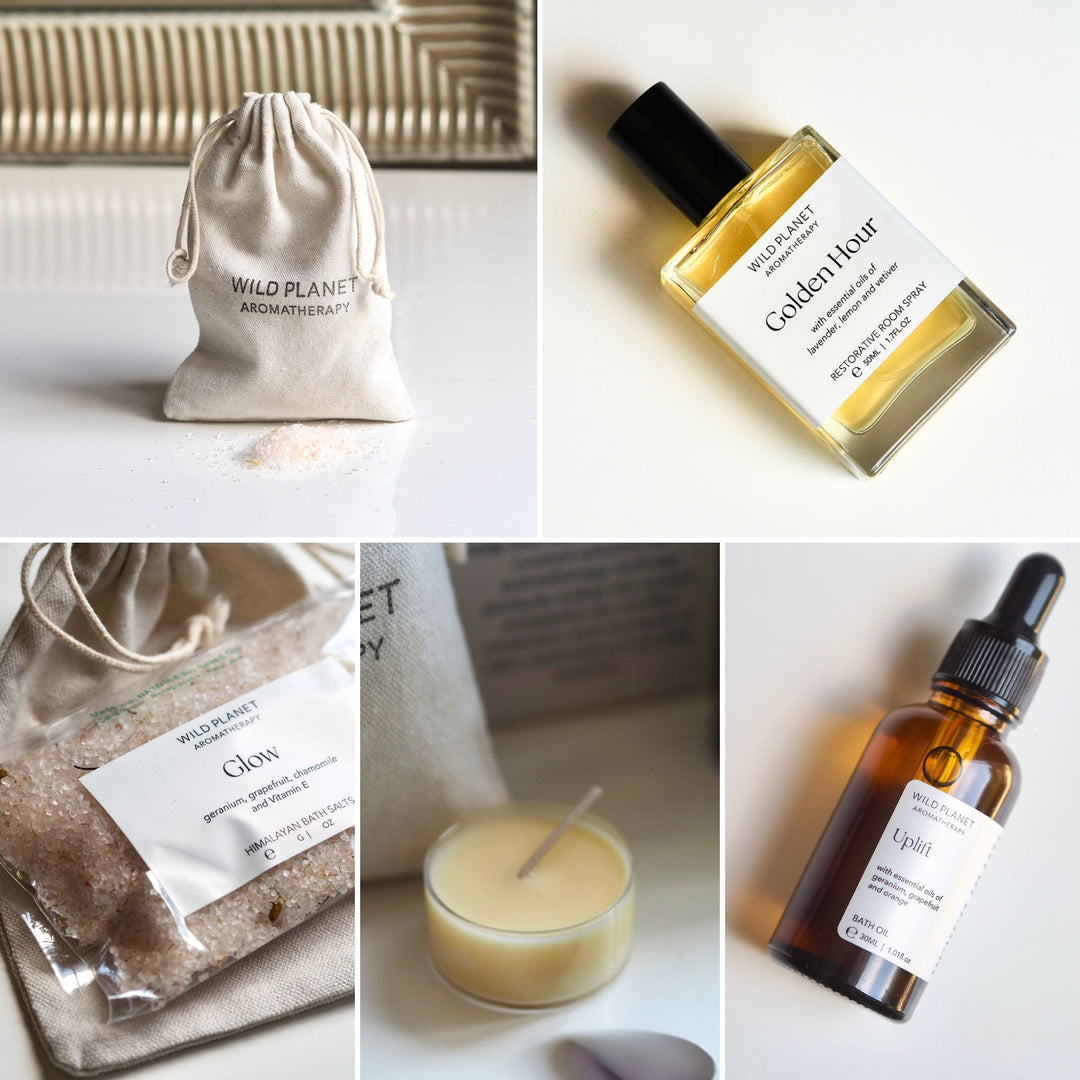 Golden Hour Uplifting Aromatherapy Gift Set by Wild Planet Gift