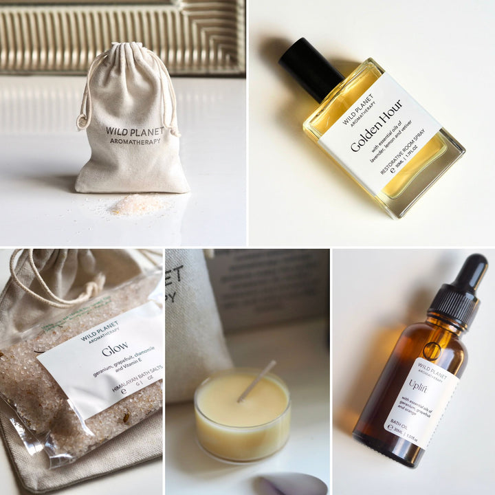 Golden Hour Uplifting Aromatherapy Gift Set by Wild Planet Gift