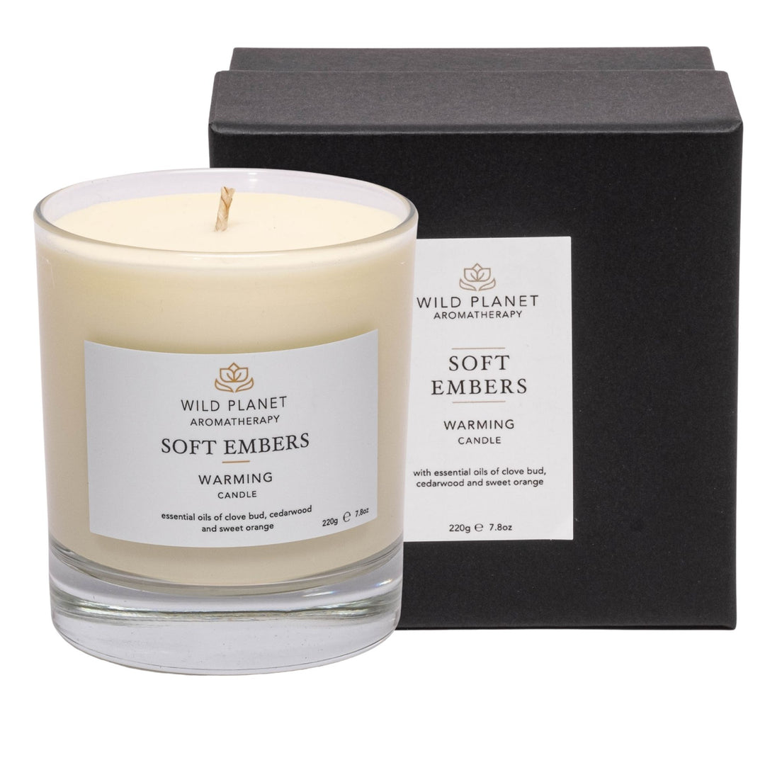 Soft Embers Orange and Clove Candle | Wild Planet Aromatherapy UK
 Candle