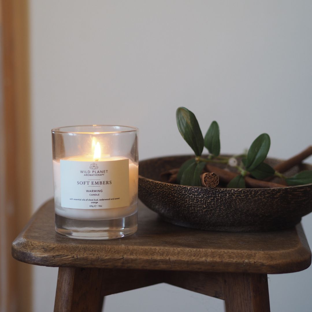 Soft Embers Orange and Clove Candle | Wild Planet Aromatherapy UK
 Candle