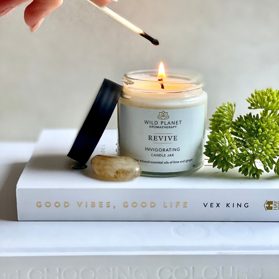 REVIVE | Citrine Lime and Ginger Candle by Wild Planet Aromatherapy Candle Jar