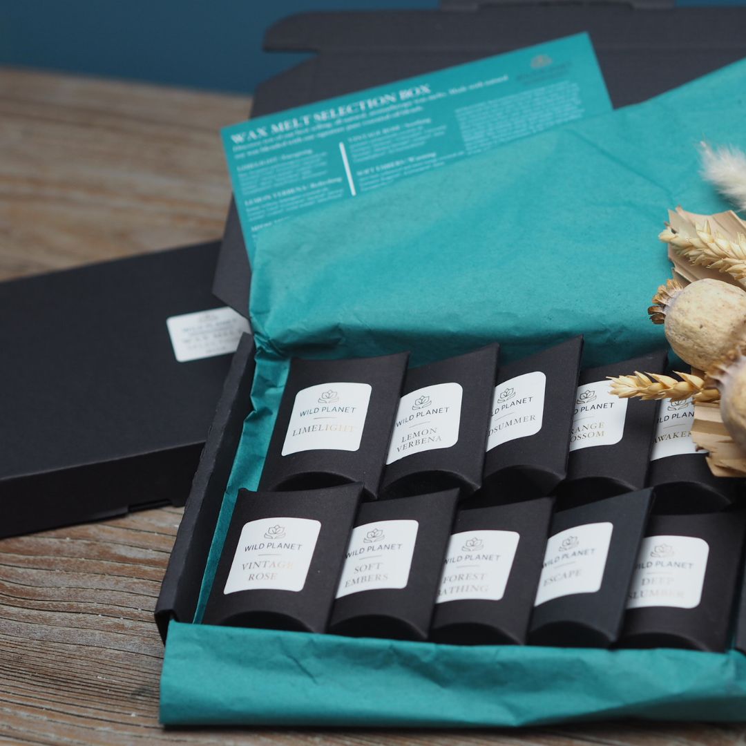 Luxury Letterbox Gift | Natural Wax Melts by Wild Planet Aromatherapy Letterbox Gift