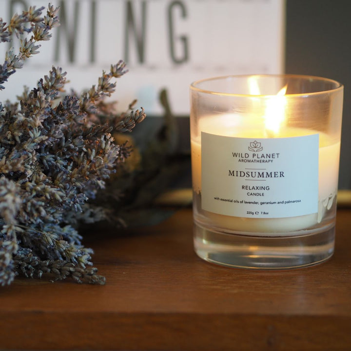 Midsummer Relaxing Candle | Wild Planet Aromatherapy UK Scented Candle