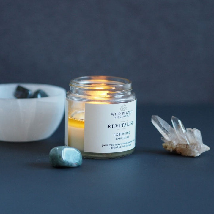 Revitalise Crystal Candles | Wild Planet Aromatherapy UK Candle